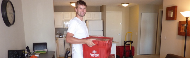 Redi-Box moving boxes in customers home