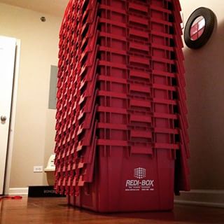 Redi-Boxes Stacked at customer